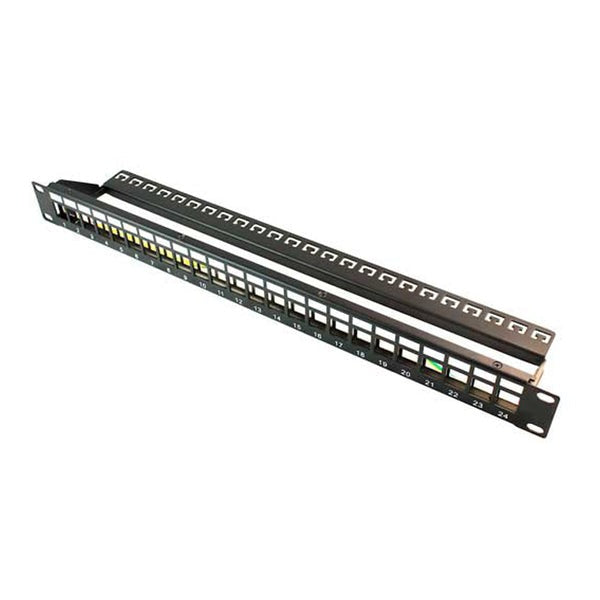 24-Port Unloaded 1U Rack Mount Patch Panel