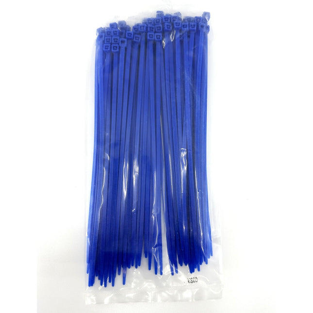 8" Blue 40 lb. Cable Ties, 100/pkg.