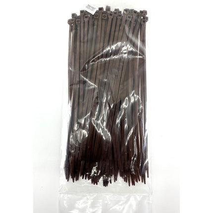 8" Brown 40 lb. Cable Ties 100/pkg