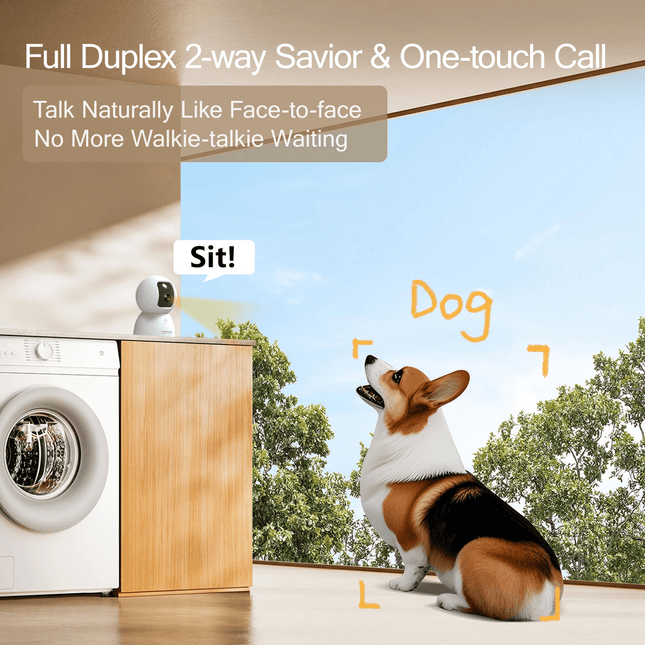 5MP Indoor Pan-Tilt WiFi Camera, 2-way Audio, includes 64GB Memory