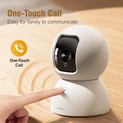 5MP Indoor Pan-Tilt WiFi Camera, 2-way Audio, includes 64GB Memory