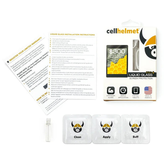 CellHelmet TABLETPROPLUS Liquid Glass Screen Protector with $300 Screen Repair Guarantee