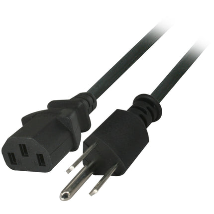 18 AWG NEMA 5-15P to IEC C13 Power Cord – 9 ft