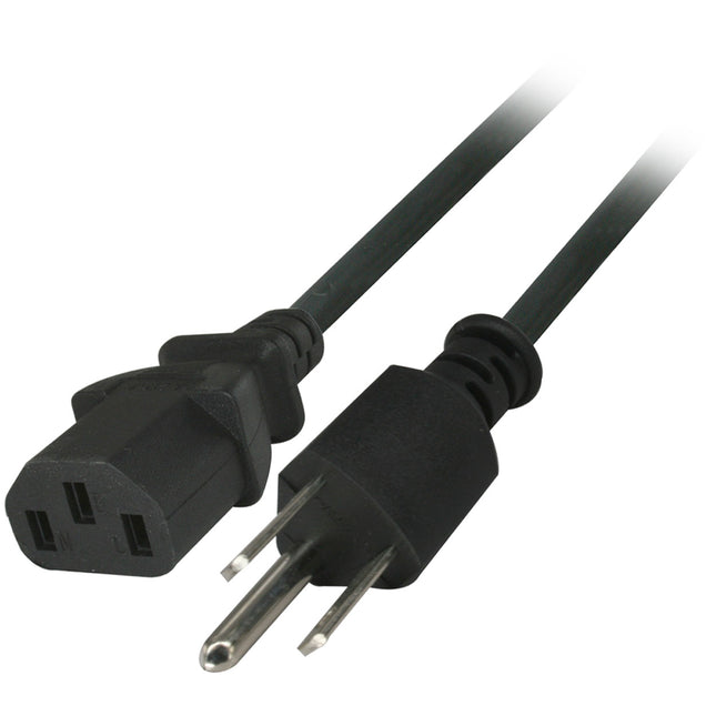 18 AWG NEMA 5-15P to IEC C13 Power Cord – 9 ft