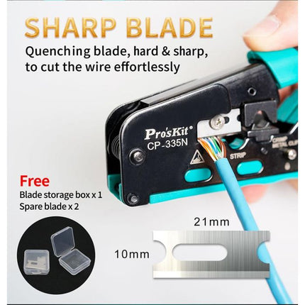 Modular Crimping Tool for Cat 5e, Cat 6, and Cat 7 Cables