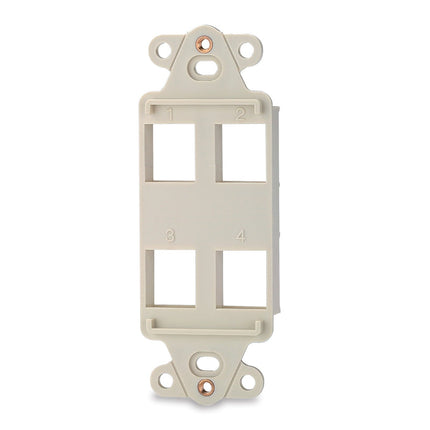 4-Port Decora Keystone Adapter Lt. Ivory