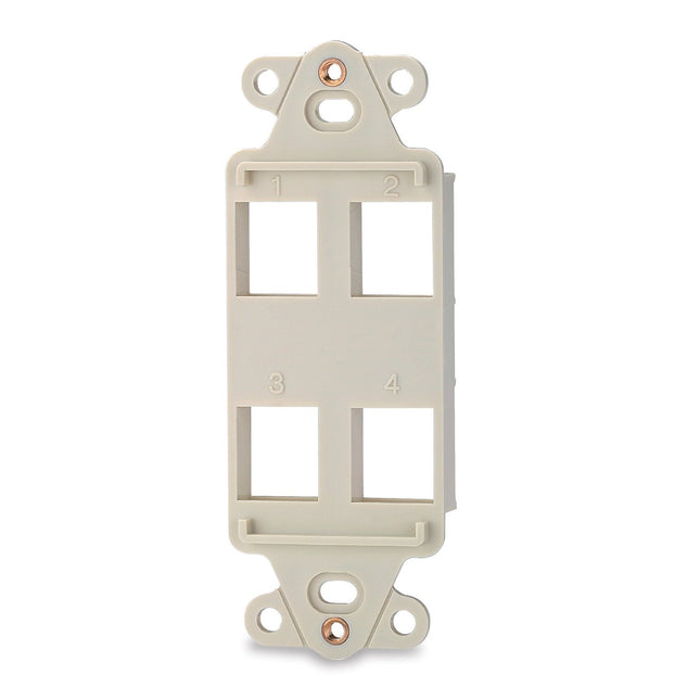 4-Port Decora Keystone Adapter Lt. Ivory