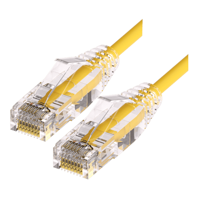 3ft Yellow Cat 6 Mini Patch Cable