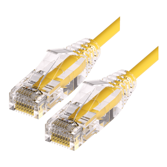 3ft Yellow Cat 6 Mini Patch Cable