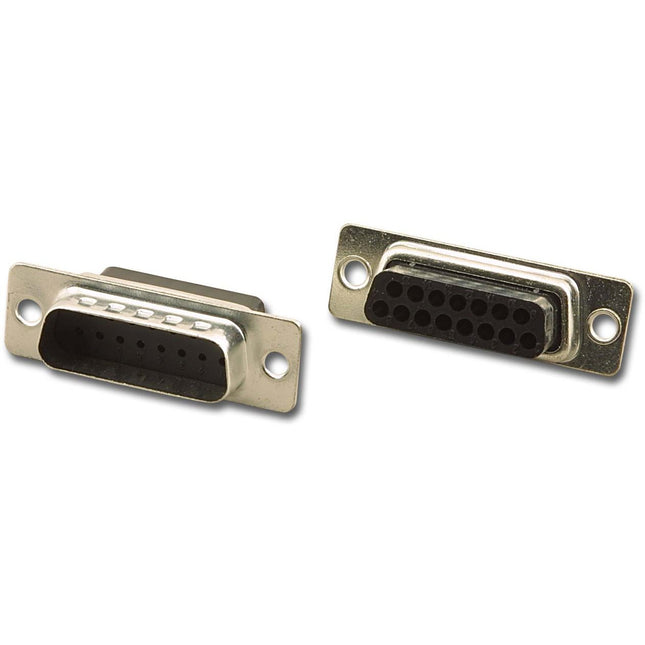 D-Sub 15-Pin Male Crimp Housing – Zinc-Plated Steel