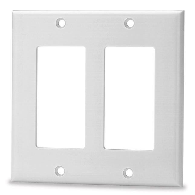 Double Gang Decora Faceplate, White