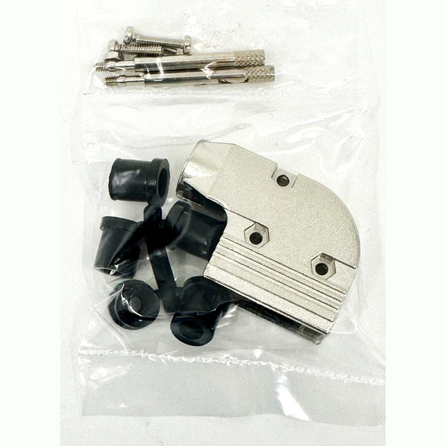 Right-Angle Metal Hood for DB9 with Grommet