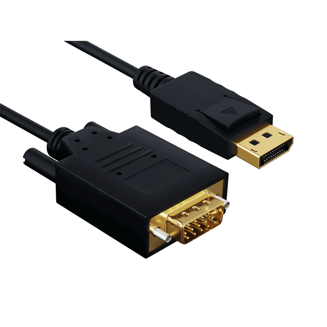 DisplayPort Male to VGA Male 10ft Cable