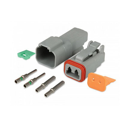 2-Pin Deutsch-style Weatherproof Connector Set, Male and Female for 16-14AWG Wire