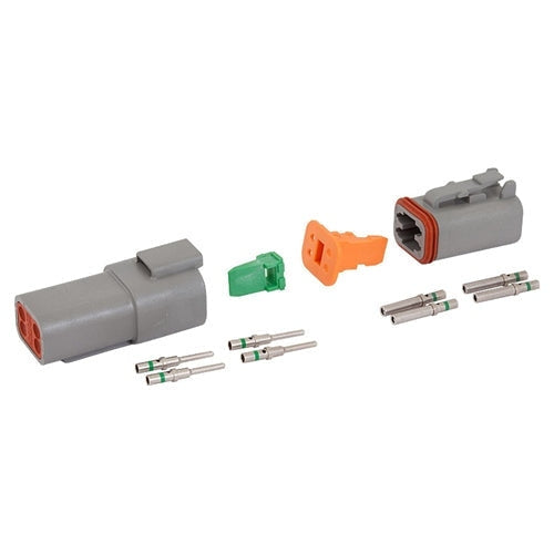 4-Pin Deutsch-style Weatherproof Connector Set, Male and Female for 20-16AWG Wire