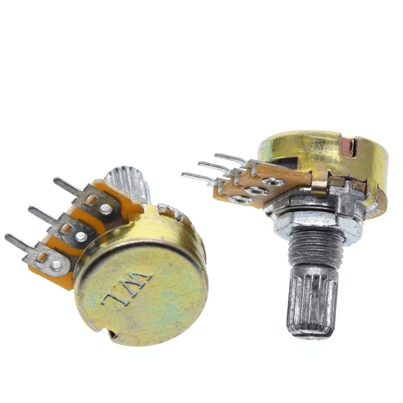 2x 10K POT Logarithmic Potentiometer - Single Gang NOS - Unbranded