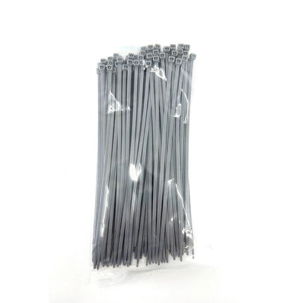 8" Gray 40 lb. Cable Ties 100/pkg