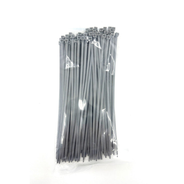 8" Gray 40 lb. Cable Ties 100/pkg