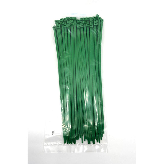 11" GREEN 50 lb. Cable Ties, 100/pkg.
