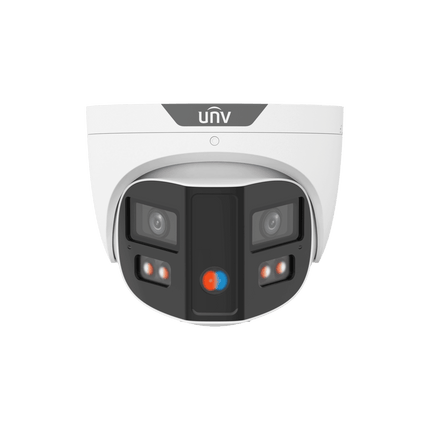8MP 180° Panoramic Turret camera, Speaker & Mic, Red/Blue Light