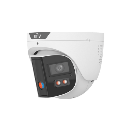 8MP 180° Panoramic Turret camera, Speaker & Mic, Red/Blue Light