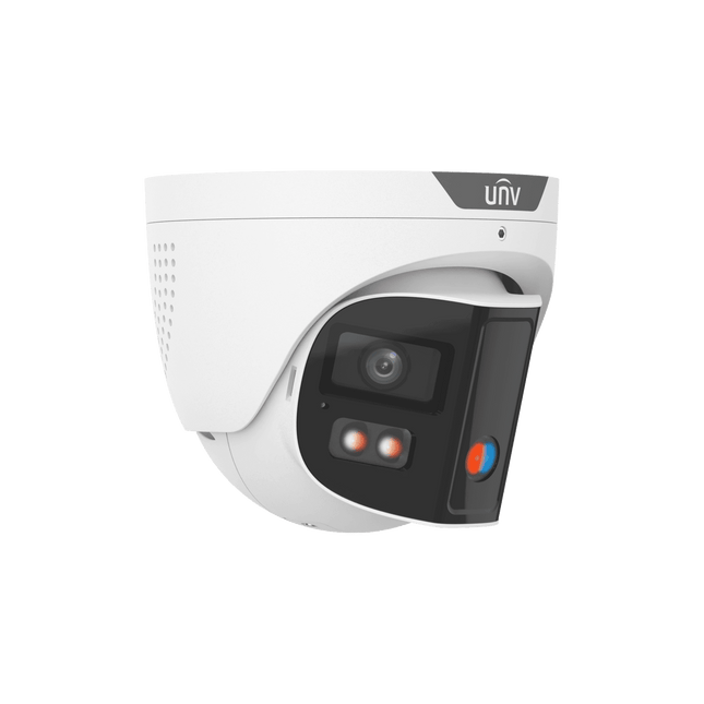 8MP 180° Panoramic Turret camera, Speaker & Mic, Red/Blue Light