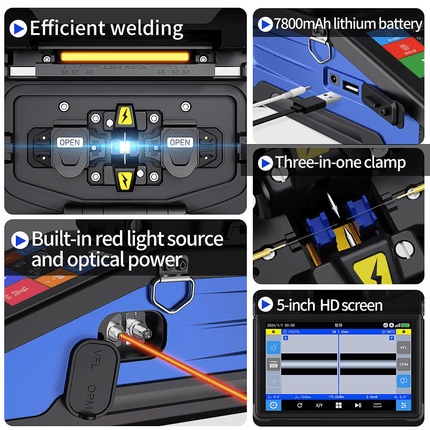 6-Motor Touchscreen Core-Alignment Fusion Splicer