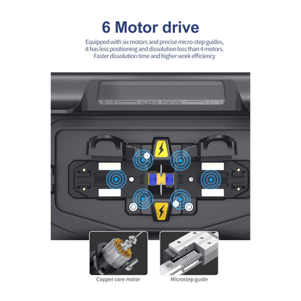6-Motor Touchscreen Core-Alignment Fusion Splicer