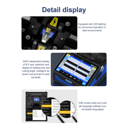 6-Motor Touchscreen Core-Alignment Fusion Splicer
