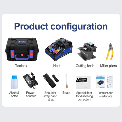 6-Motor Touchscreen Core-Alignment Fusion Splicer