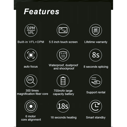 TouchScreen 6-Motor Core-Alignment Fusion Splicer