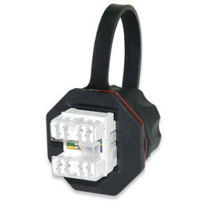 Category 6 Shielded Industrial Grade Jack with Protective Cap, IP67 Rated