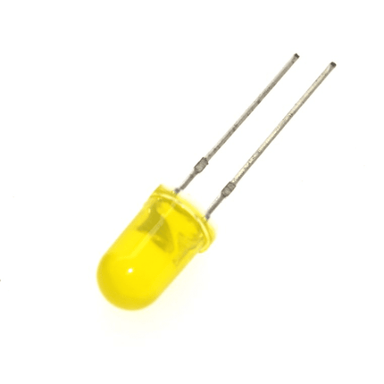 Yellow 5mm LED, 28mm Leg, 5/pkg.