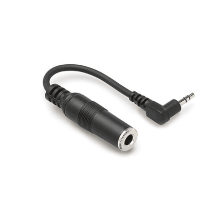 1/4in TRS to Right-angle 3.5mm TRS Headphone Adaptor