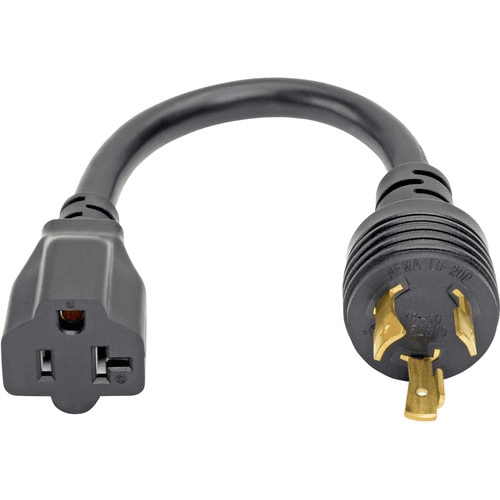 NEMA L5-20P to NEMA 5-15R - Heavy-Duty, 20A, 125V, 12 AWG Power Cord
