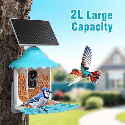 4MP WiFi Solar Bird Feeder Camera, includes Solar Panel