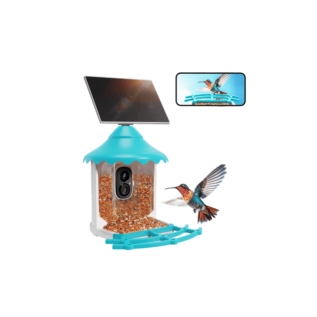 4MP WiFi Solar Bird Feeder Camera, includes Solar Panel