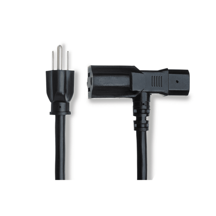 Piggyback IEC C13 to NEMA 5‑15P Power Cord 1 ft
