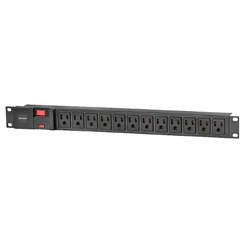 12-Outlet Rack-Mounted PDU with Circuit Breaker