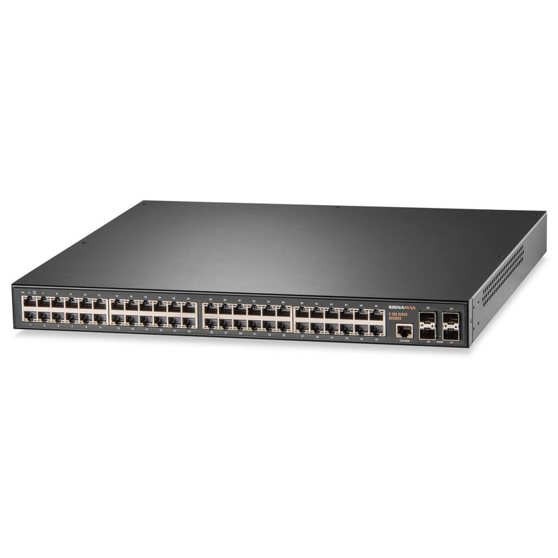Signamax FO-SC53050: 24-Port PoE+ Switch with 4 SFP+ 10G Uplinks for High-Speed Networking