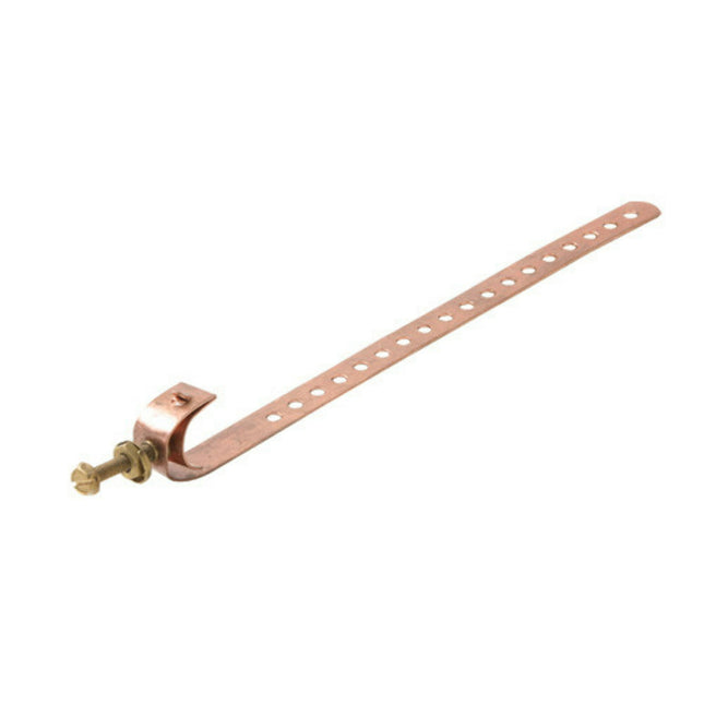 9" Copper Ground Strap up to 6 AWG