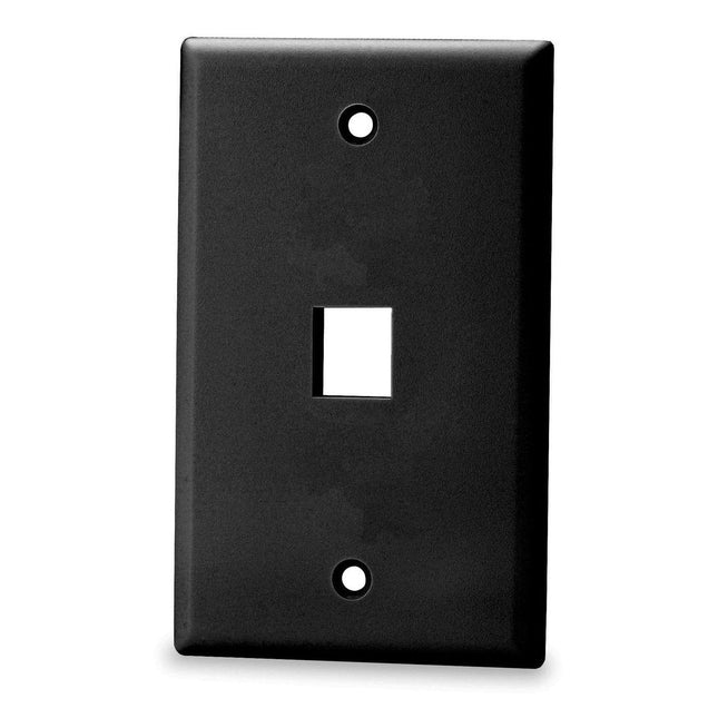 1-Port Keystone Faceplate Black