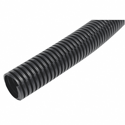 1" Black Corrugated Split Loom Tubing – 5' Length Closeout Special