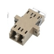 Multimode OM1/OM2 Duplex LC Fiber Coupler, Beige