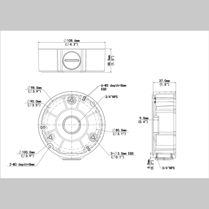 Junction Box for Small Turret &amp; Dome Cameras