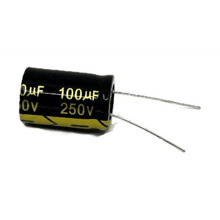 100µF 250V 20% 105°C Radial Lead Aluminum Electrolytic Capacitor 2-Pack