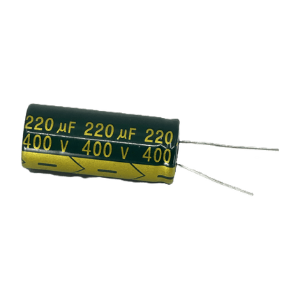 220uf 400V 20% 105 deg. C Radial Lead Aluminum Electrolytic Capacitor 2-pack