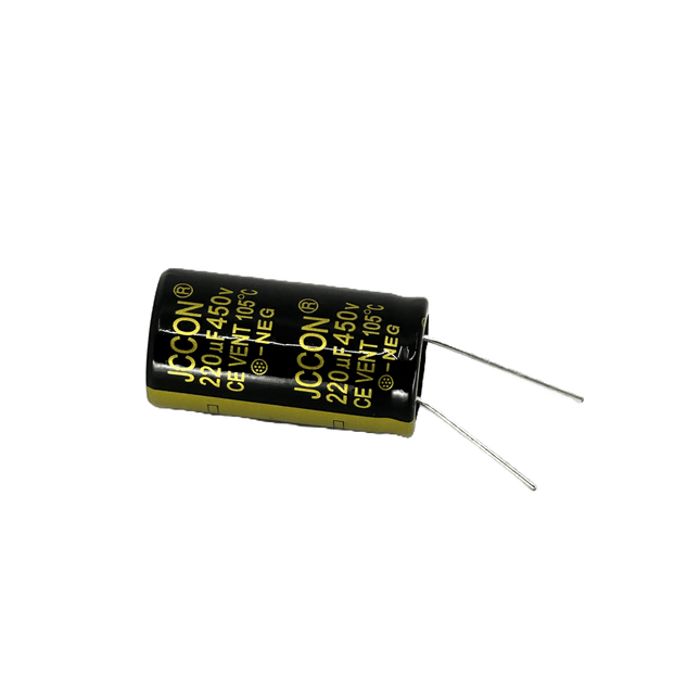 220uf 450V 20% 105 deg. C Radial Lead Aluminum Electrolytic Capacitor 2-pack