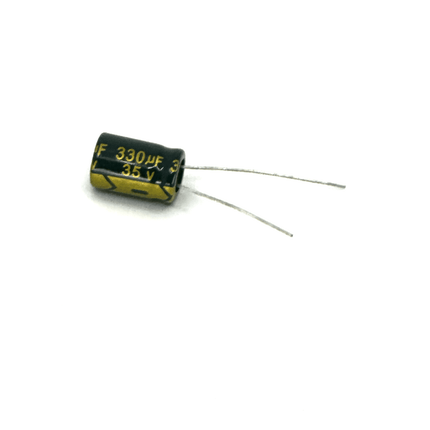 330uf 35V 20% 105 deg. C Radial Lead Aluminum Electrolytic Capacitor 2-pack