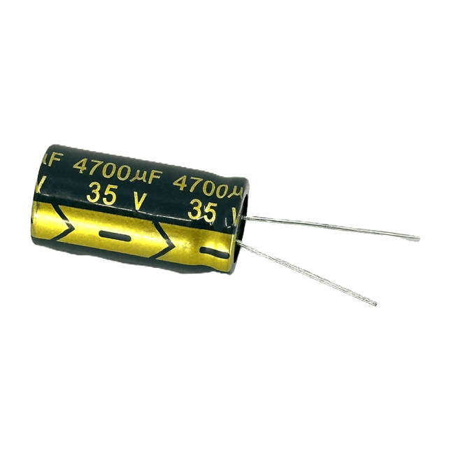 4700uf 35V 20% 105 deg. C Radial Lead Aluminum Electrolytic Capacitor 2-pack